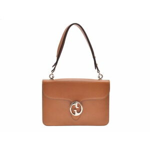 Gucci Double GG shoulder bag brown calfskin